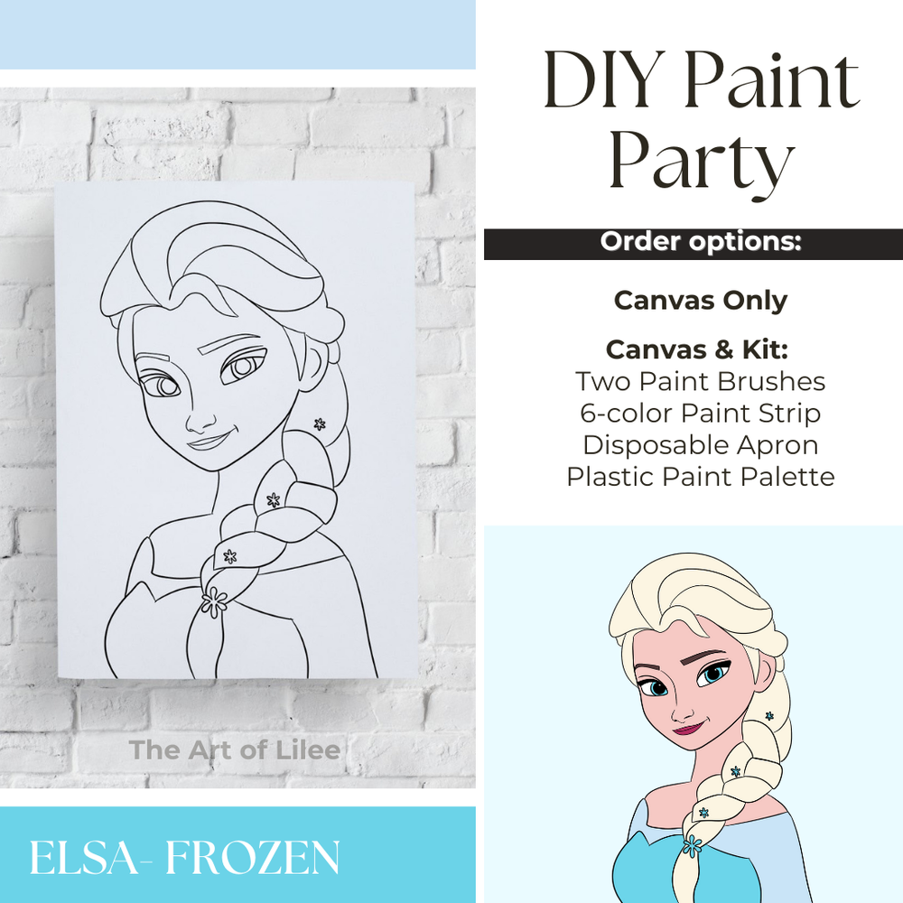 Elsa  Kids' DIY Paint Party — The Art of Lilee